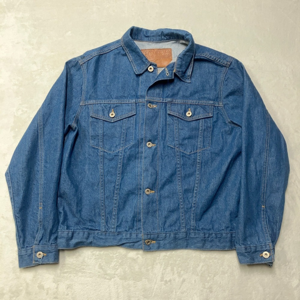 Naked and Famous Clear Blue Selvedge Denim Jacket Men's M Trucker Retro Canada